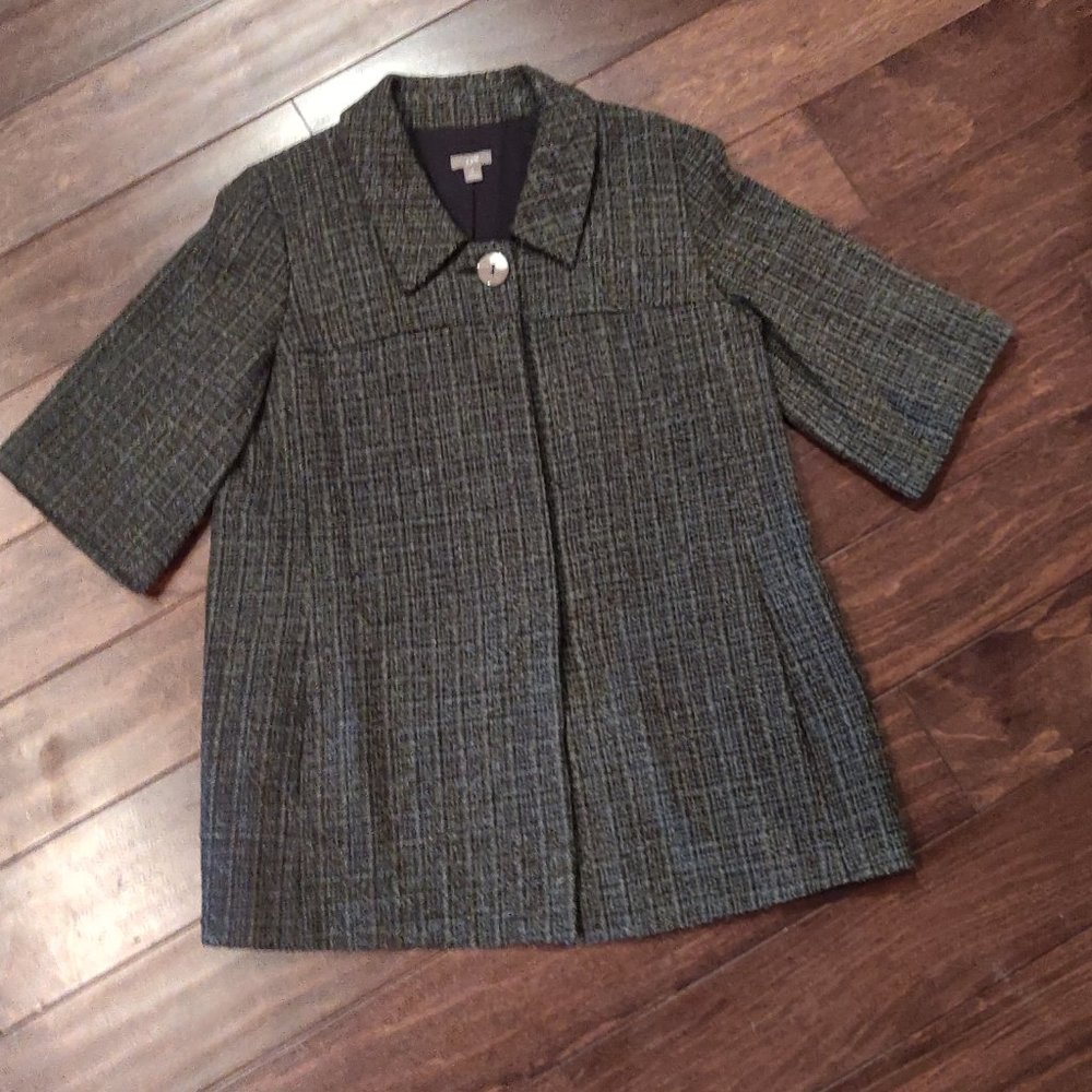 J. Jill Tweed Wool Blend Jacket SIZE MEDIUM